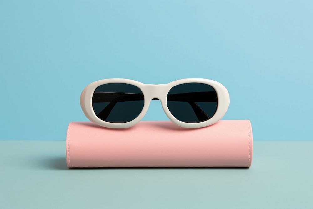 Blank white sunglasses case with black vintage sunglasses pink accessories accessory.