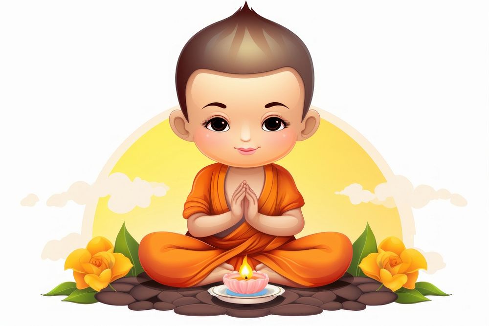 Buddha cute baby monk.