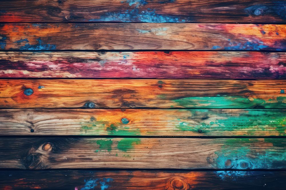  Colorful wooden hardwood plank arrangement. AI generated Image by rawpixel.