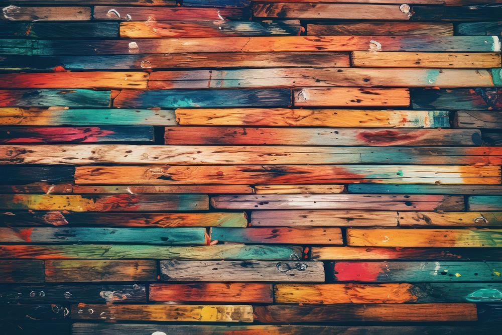  Colorful wooden hardwood lumber plank. AI generated Image by rawpixel.