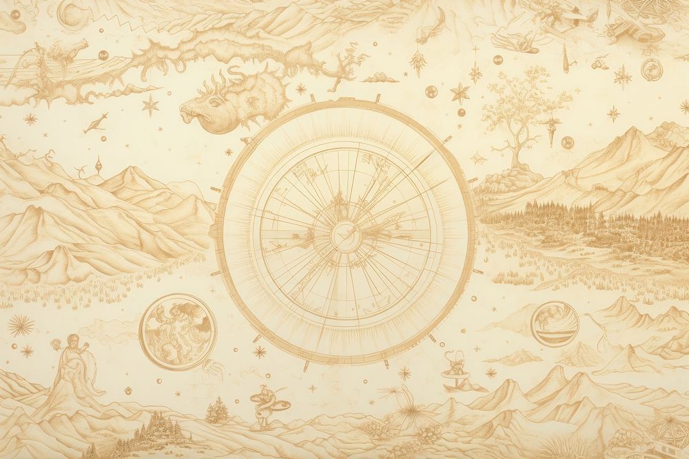 Astrology wallpaper drawing sketch.