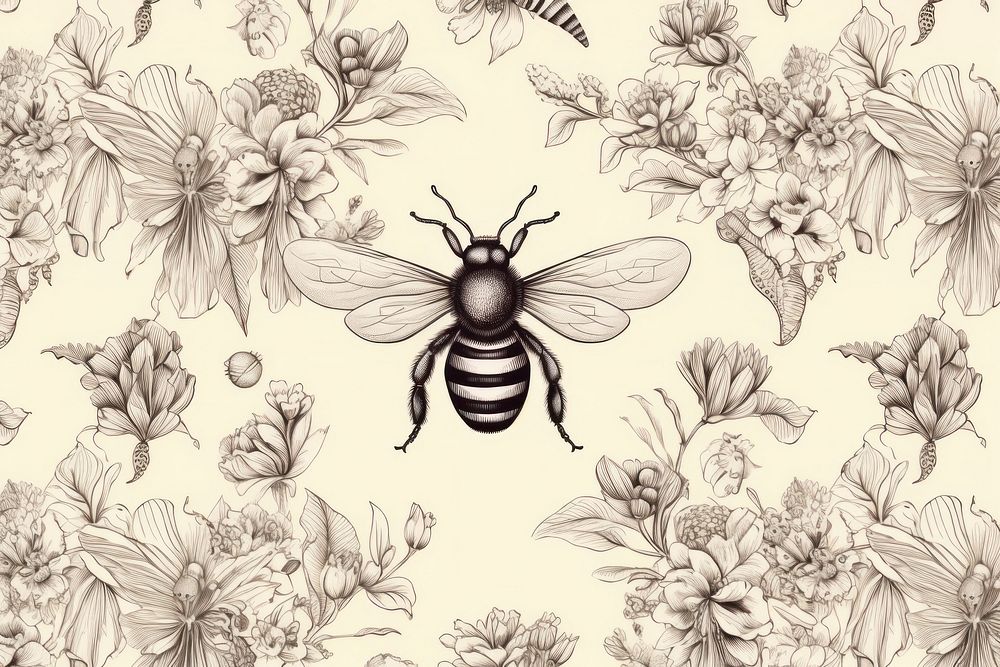 Bee wallpaper drawing animal.