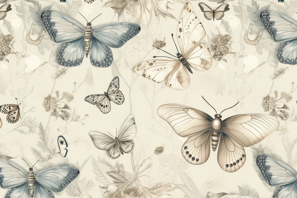 Moth butterfly wallpaper pattern. | Premium Photo Illustration - rawpixel
