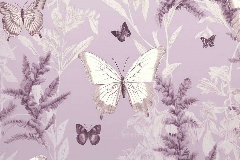 Moth wallpaper pattern sketch.