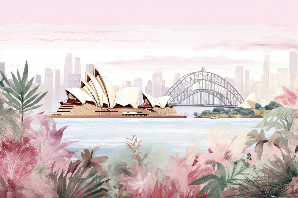 Sydney opera house architecture watercraft cityscape.