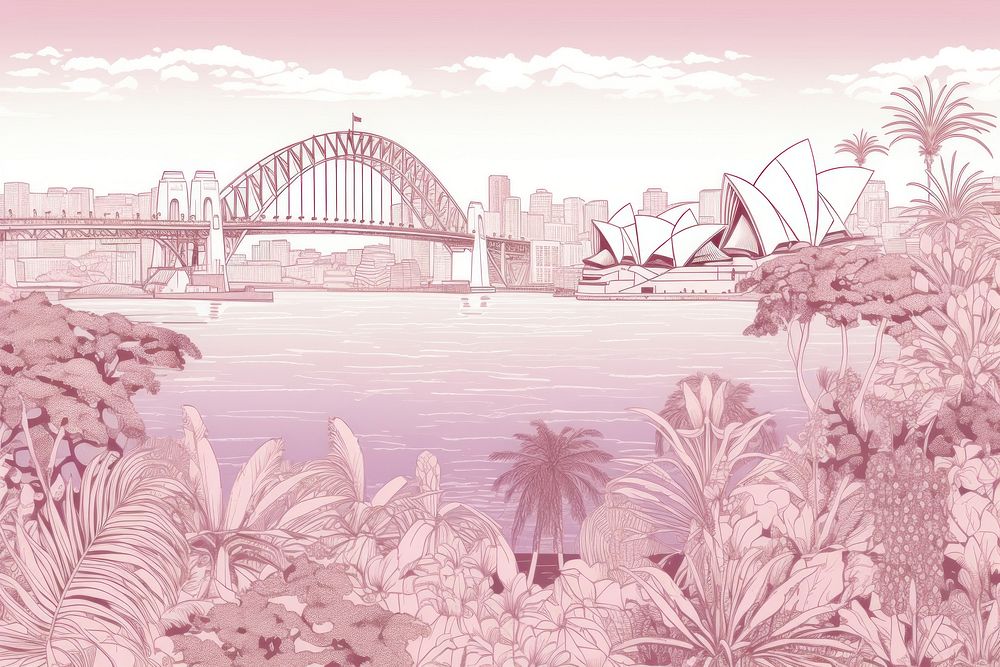 Sydney opera house architecture landscape bridge.