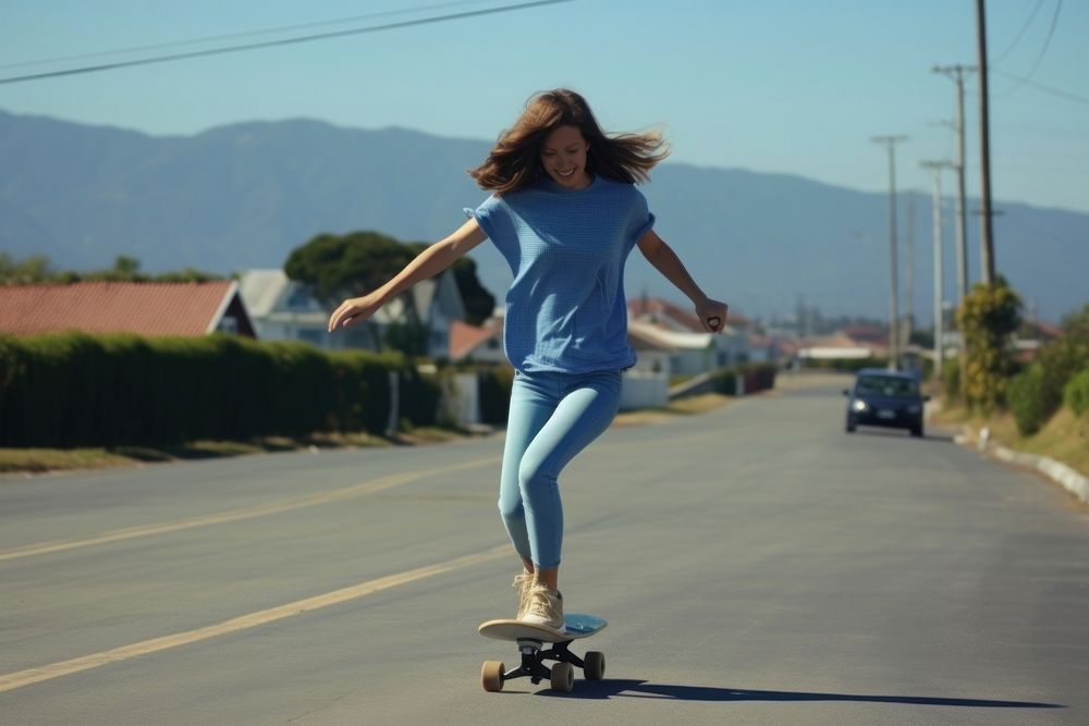 Long boarding leg woman skateboard footwear skating.
