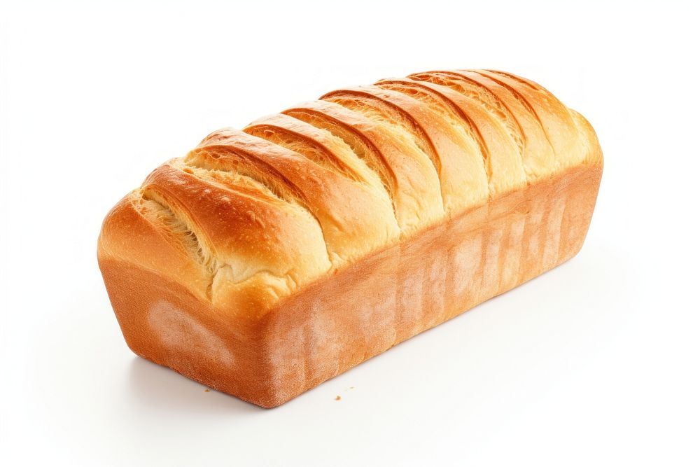 Loaf of bread food white background viennoiserie.