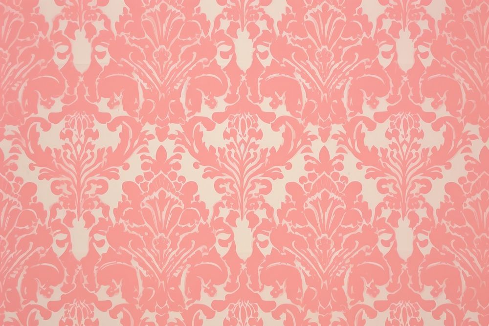 1960s vintage wallpaper pink damask pattern backgrounds repetition.