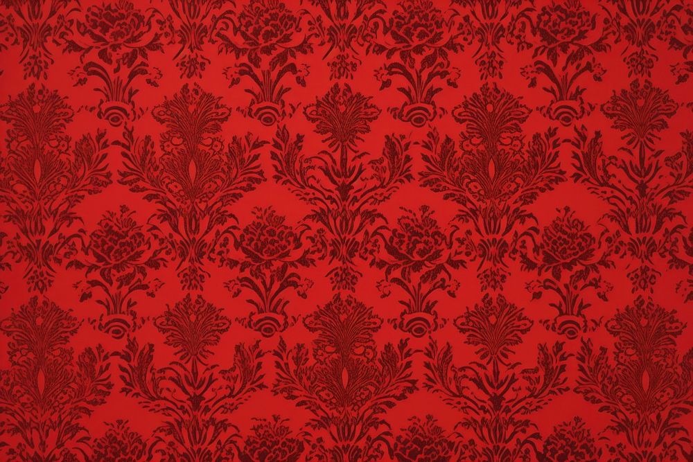 1960s vintage wallpaper red damask pattern maroon architecture.