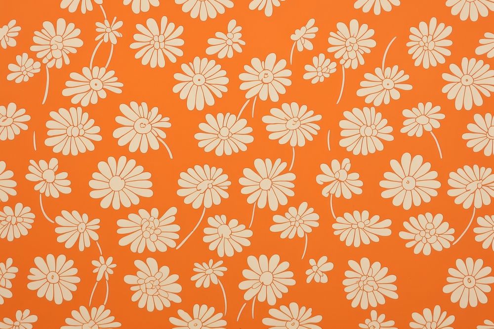 1970s vintage wallpaper white daisies | Free Photo Illustration - rawpixel