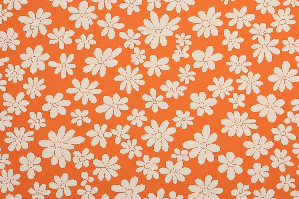 1970s vintage wallpaper white daisies | Free Photo Illustration - rawpixel