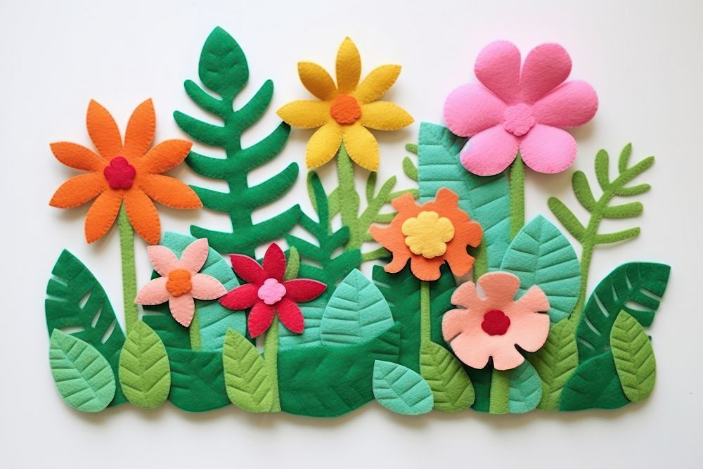 Photo of tropical plants scene art pattern craft.