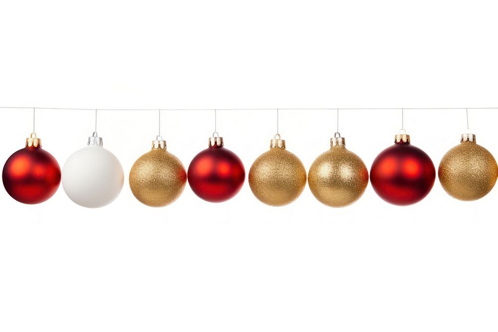 Christmas decorations with baubles christmas christmas decorations white background.