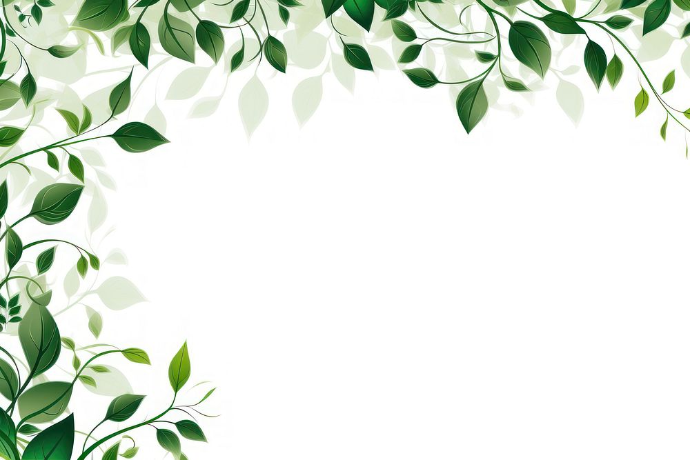Decorative green leaves backgrounds pattern plant.