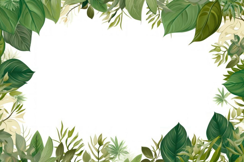 Decorative green leaves backgrounds outdoors pattern.
