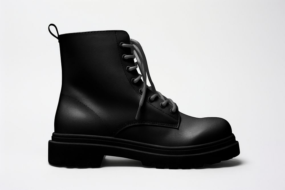 Black combat boot