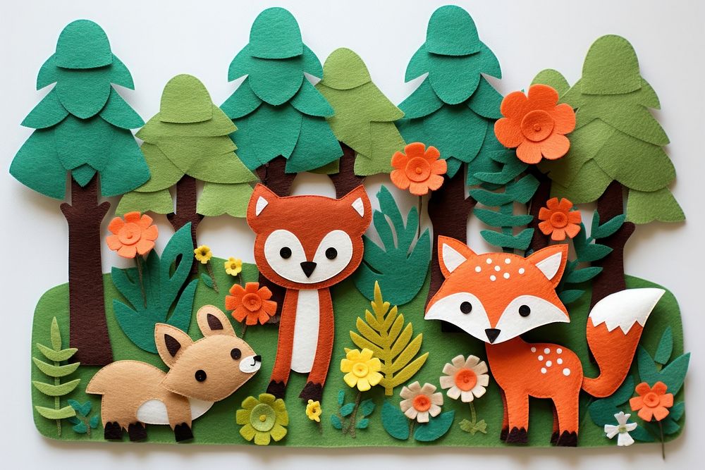 Photo of forest scene art craft toy.