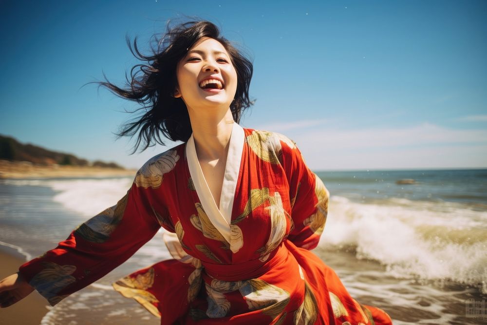 Korean people woman laughing fashion travel.