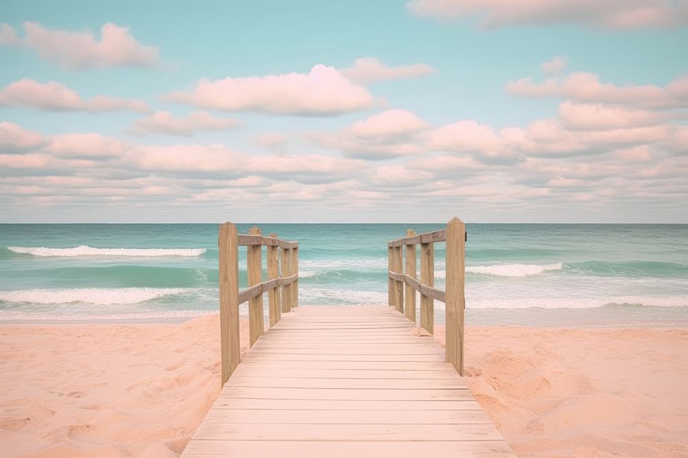  Pastel background beach outdoors horizon. AI generated Image by rawpixel.