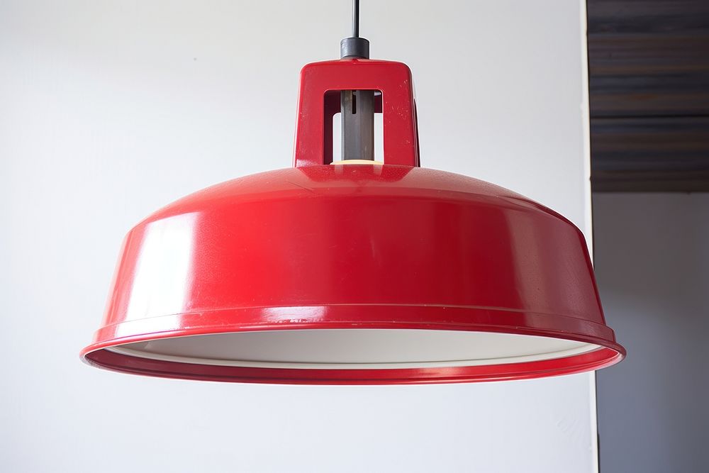 Retro red pendant lamp lighting chandelier lampshade.
