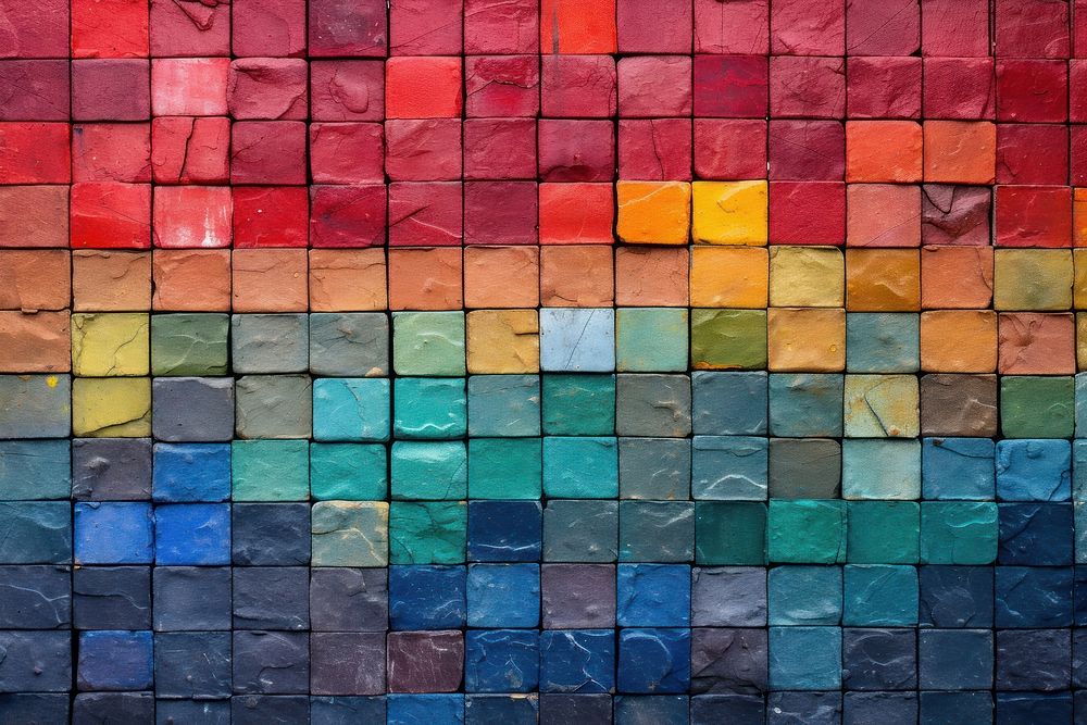  Square tile backgrounds wall art. AI generated Image by rawpixel.