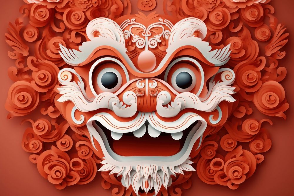  Pattern art chinese new year representation. AI generated Image by rawpixel.