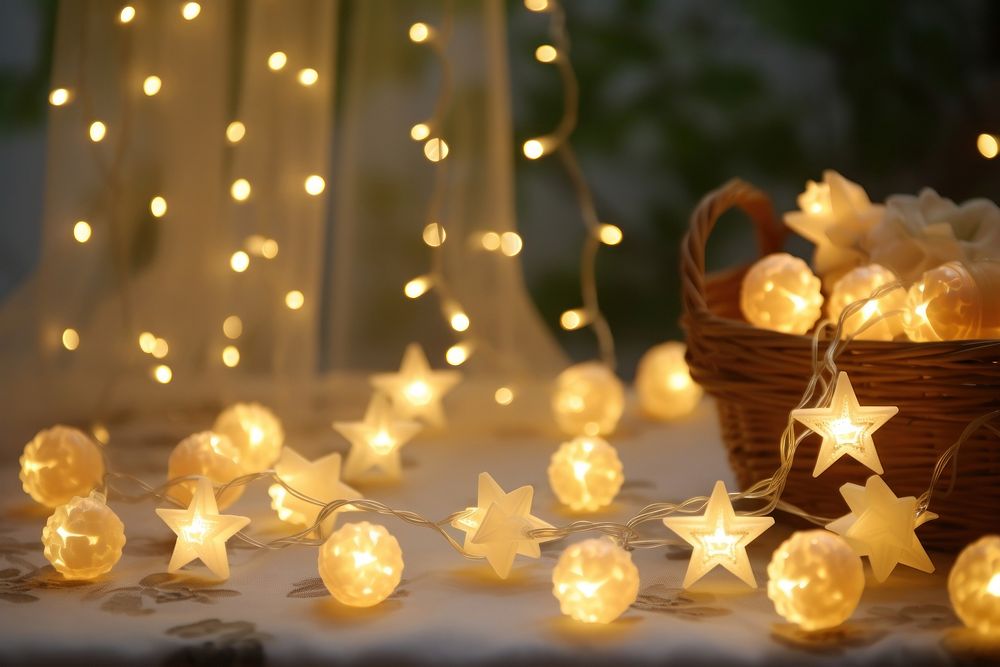  Star decoration christmas light. AI generated Image by rawpixel.