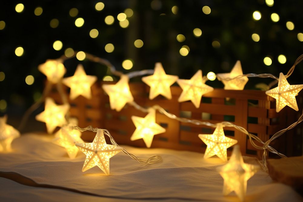  Decoration christmas lighting star. AI generated Image by rawpixel.