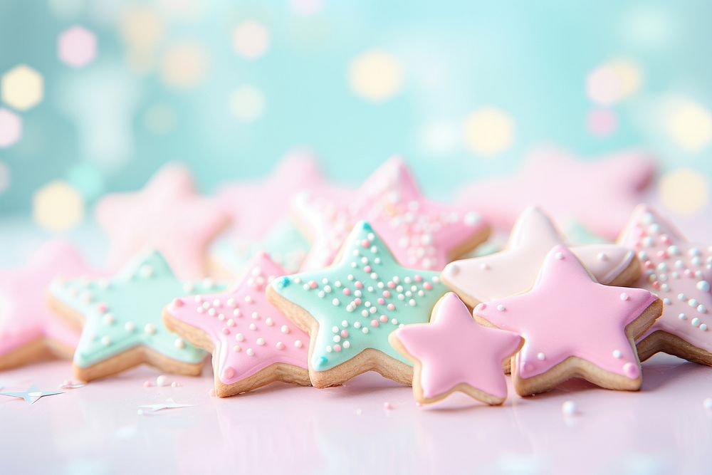 Dessert cookie icing food. AI generated Image by rawpixel.