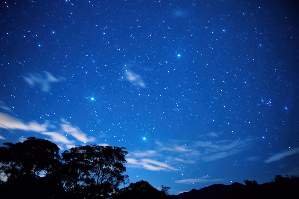  Stars outdoors nature night. AI generated Image by rawpixel.