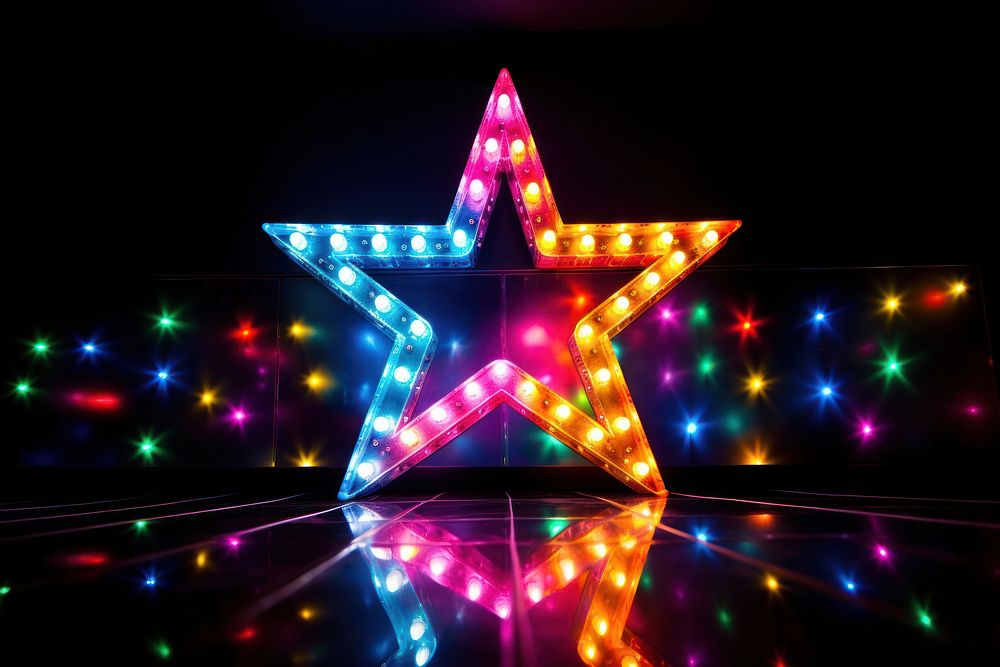  Star light lighting shape. AI generated Image by rawpixel.