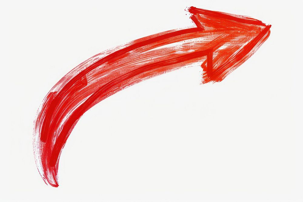 Red curve arrow line white background creativity.