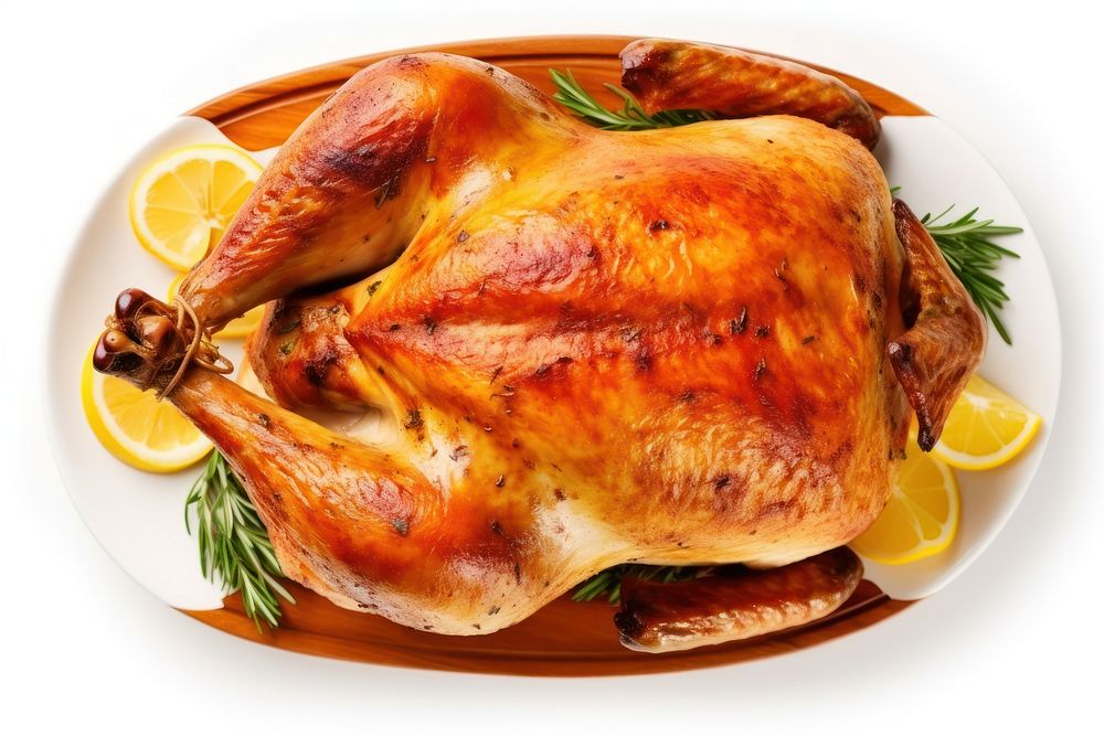 Chicken roasted dinner plate. AI generated Image by rawpixel.