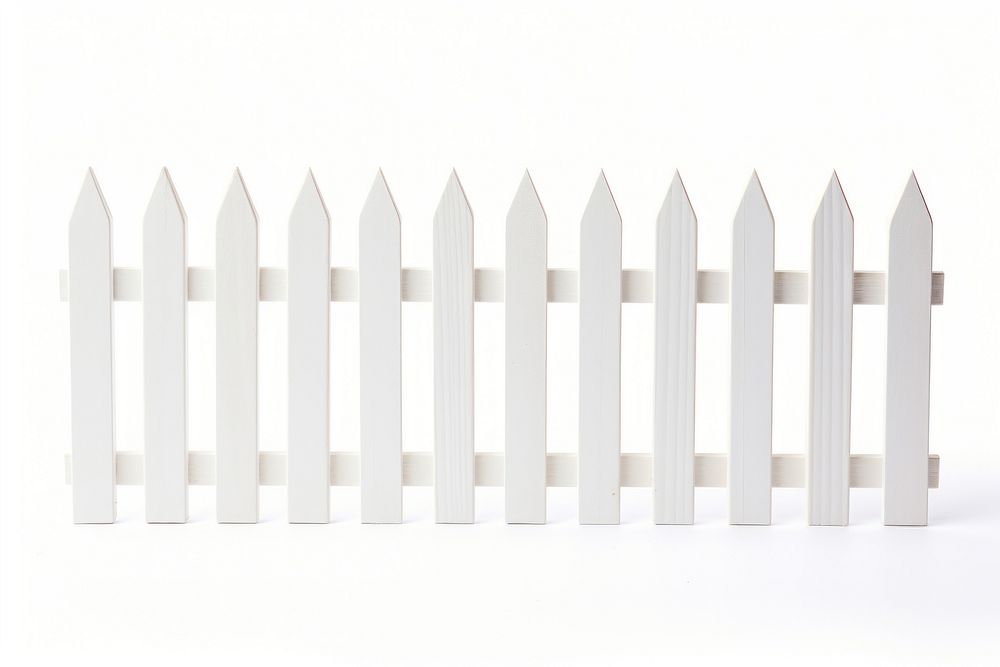 White artificial wooden picket outdoors fence white. AI generated Image by rawpixel.