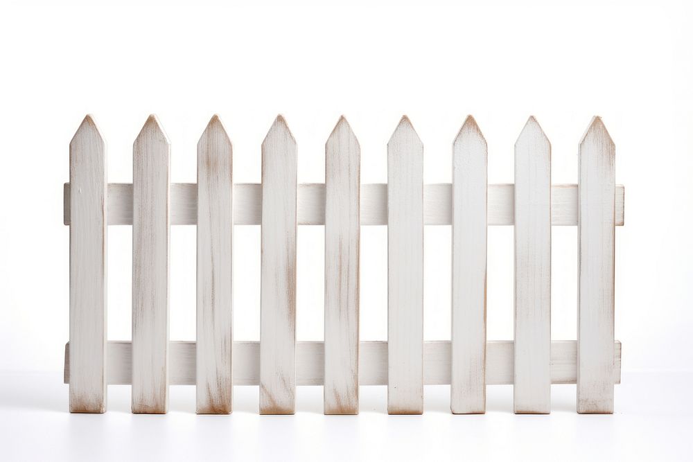 White artificial wooden picket outdoors fence white. AI generated Image by rawpixel.