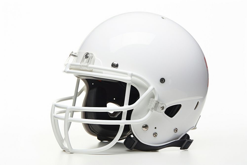 White football helme helmet sports white.