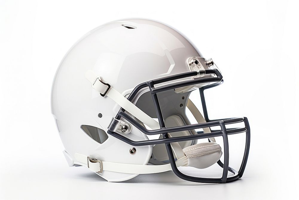 White football helme helmet sports white.