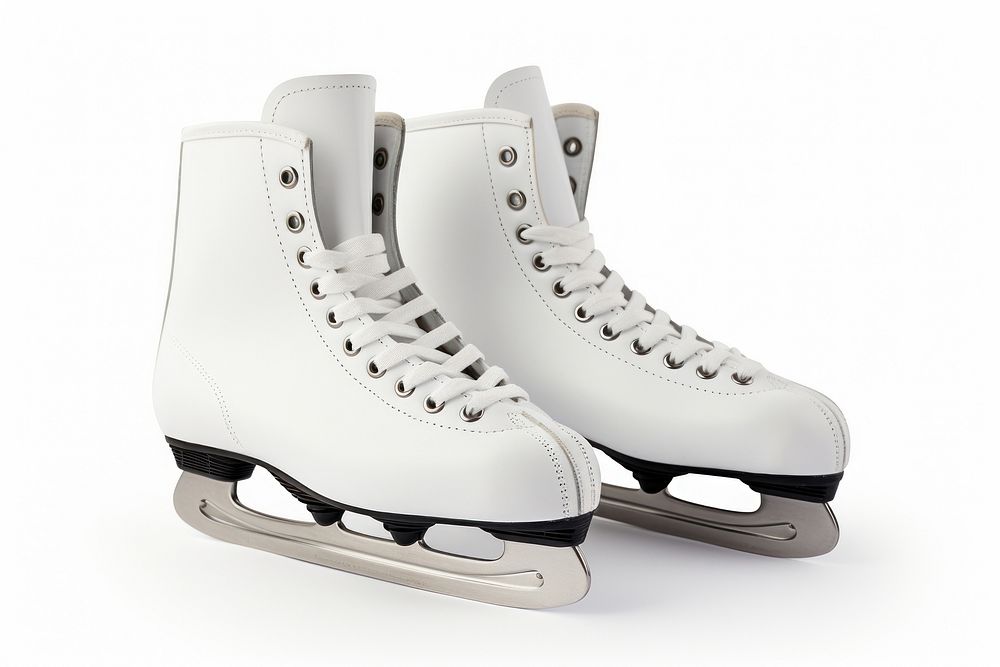 White Figure skate footwear skating sports.