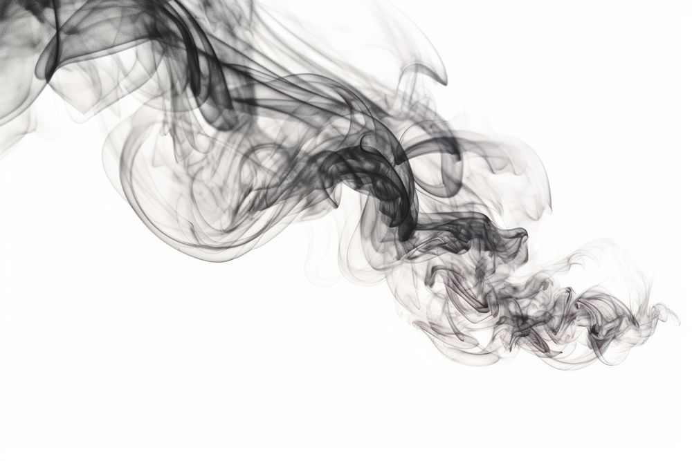  Smoke drawing sketch black. AI generated Image by rawpixel.