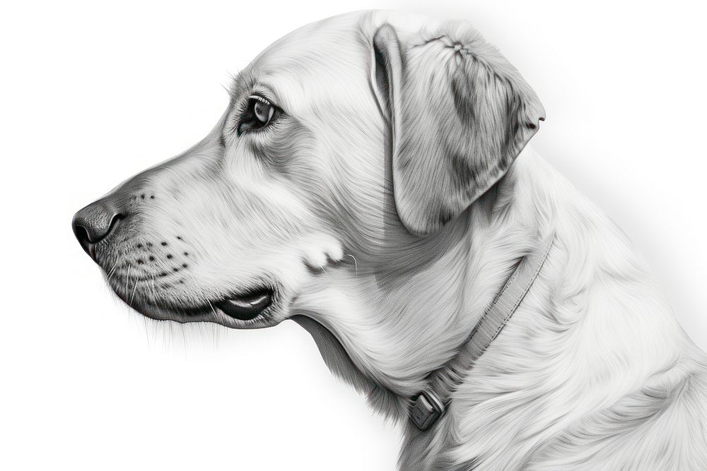  Dog drawing sketch animal. AI generated Image by rawpixel.
