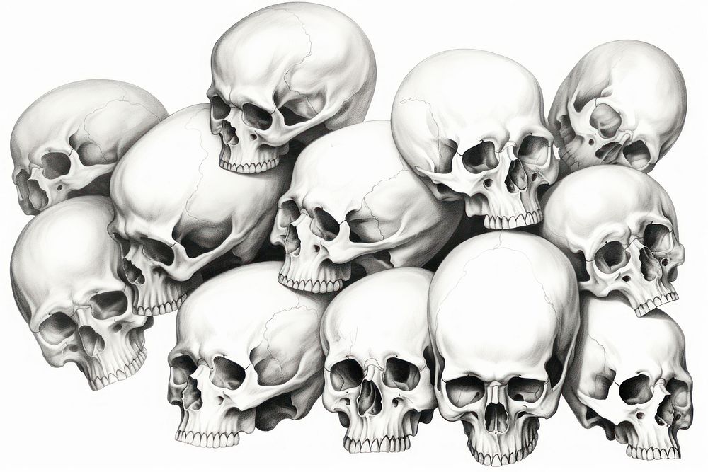  Skulls drawing sketch anthropology. 