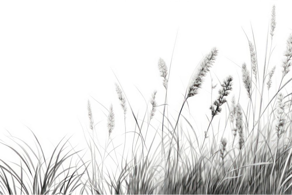  Grasses outdoors drawing sketch. AI generated Image by rawpixel.
