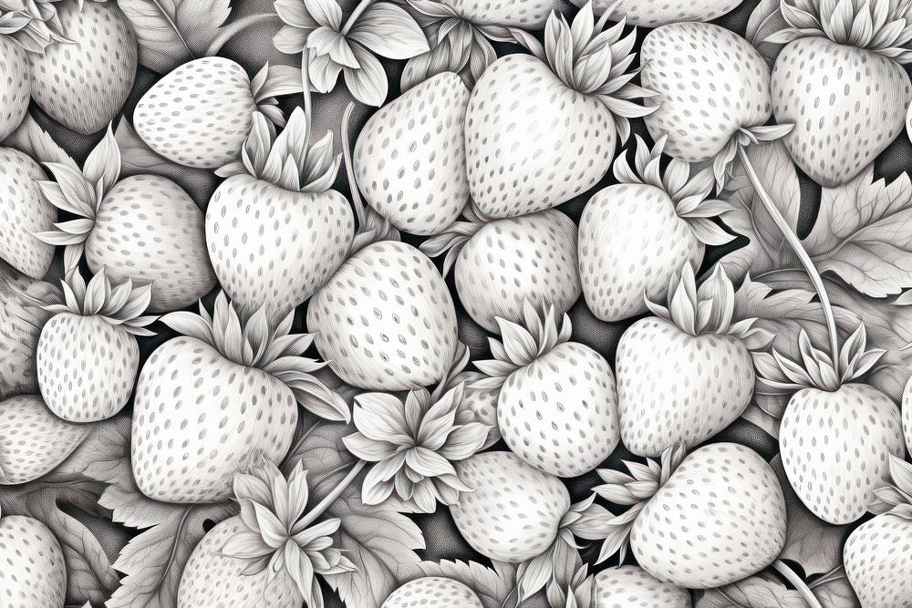  Strawberry field fruit plant food. AI generated Image by rawpixel.