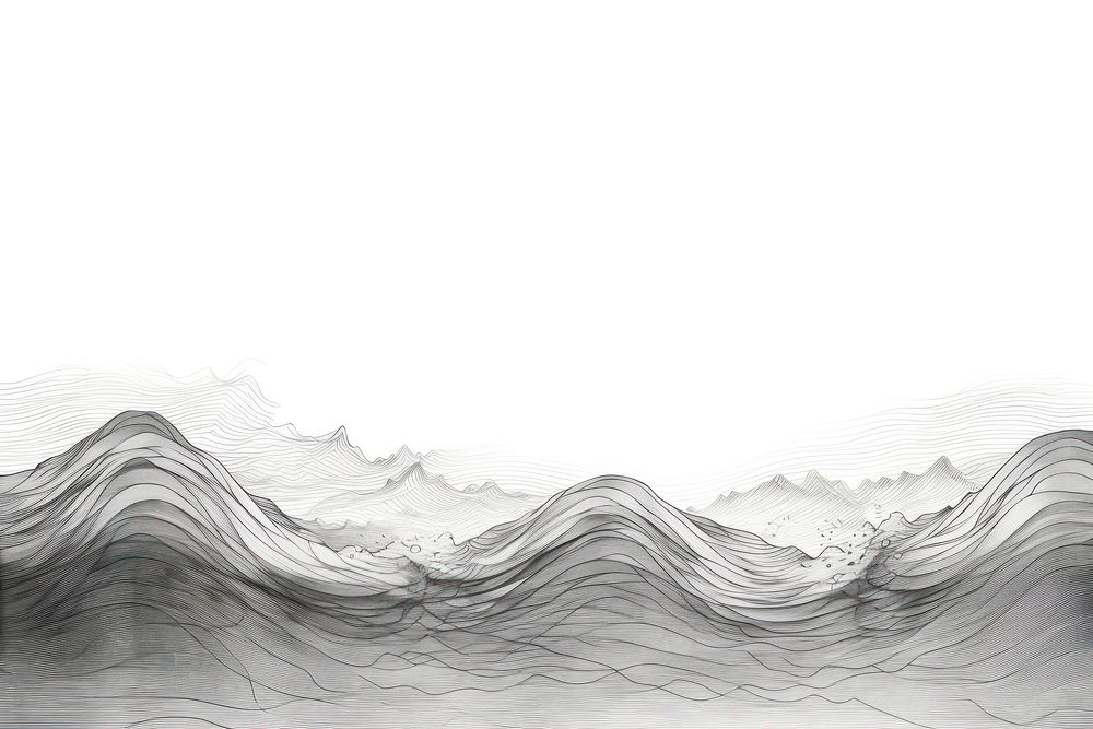  Water drawing sketch tranquility. AI generated Image by rawpixel.