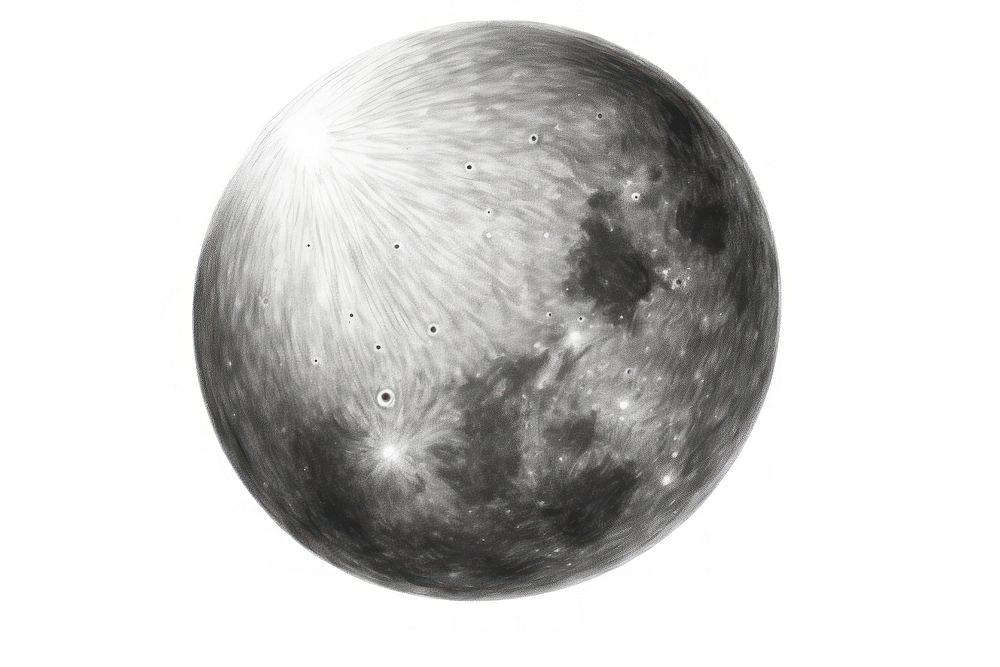  Moon galaxy astronomy sphere sketch. AI generated Image by rawpixel.