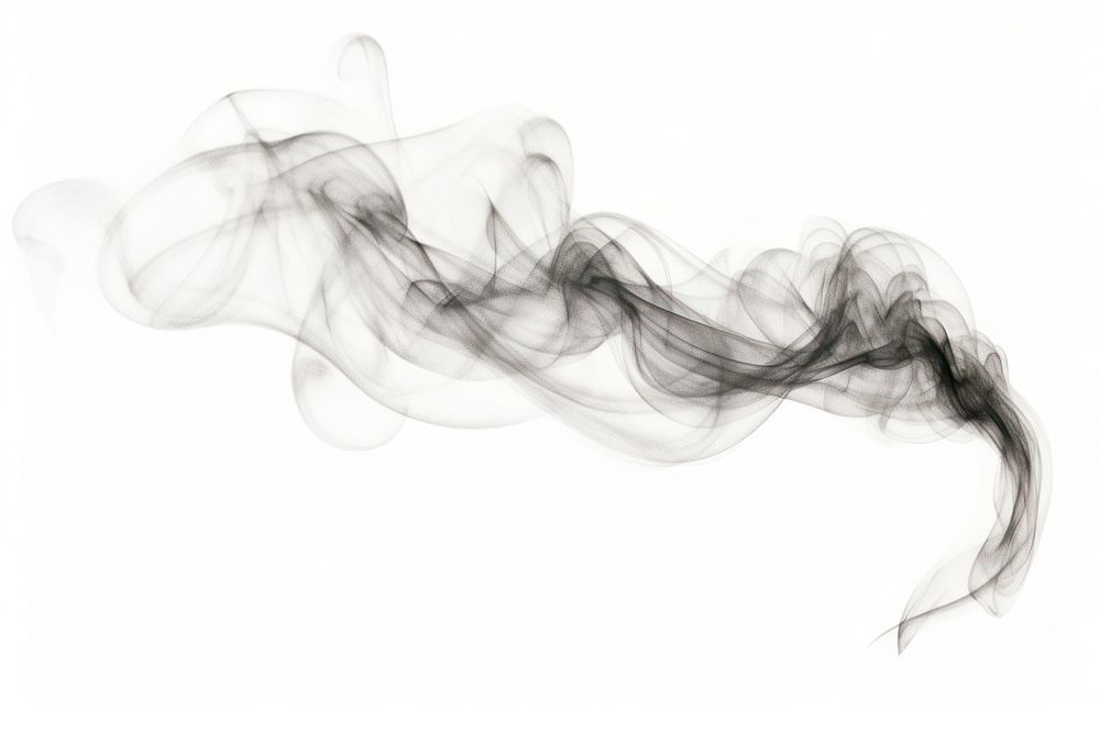  Smoke drawing sketch white. AI generated Image by rawpixel.