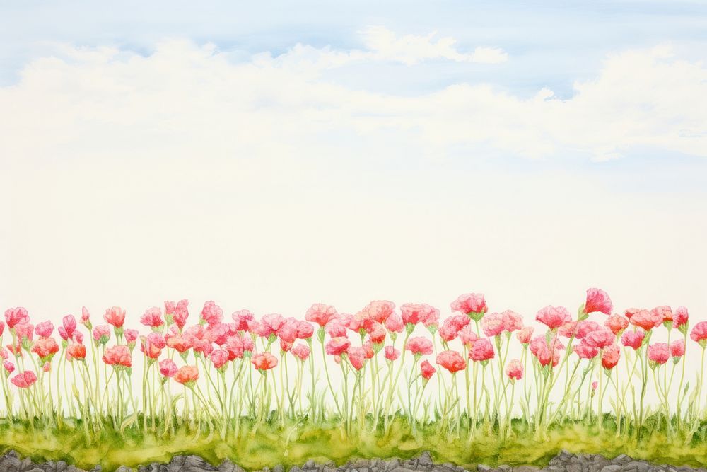 Nature field outdoors painting.