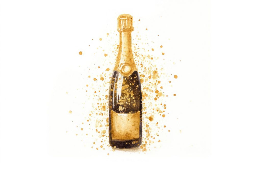 Champagne bottle champagne drink wine. AI generated Image by rawpixel.