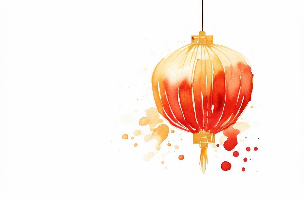 Chinese lantern white background chinese lantern celebration. AI generated Image by rawpixel.